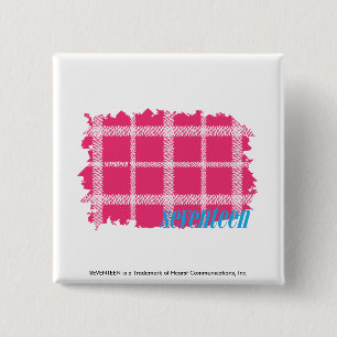 Bóton Quadrado 5.08cm Magenta 4 da xadrez