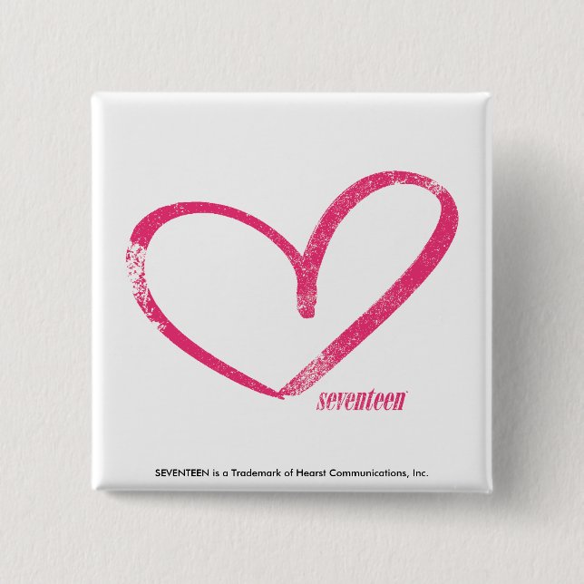 Bóton Quadrado 5.08cm Magenta de OpenHeart (Frente)