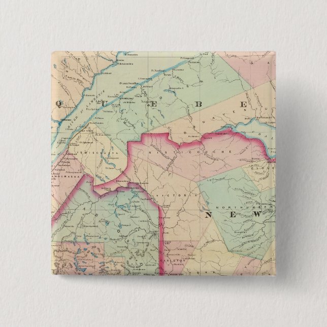 Bóton Quadrado 5.08cm Maine, NB (Frente)