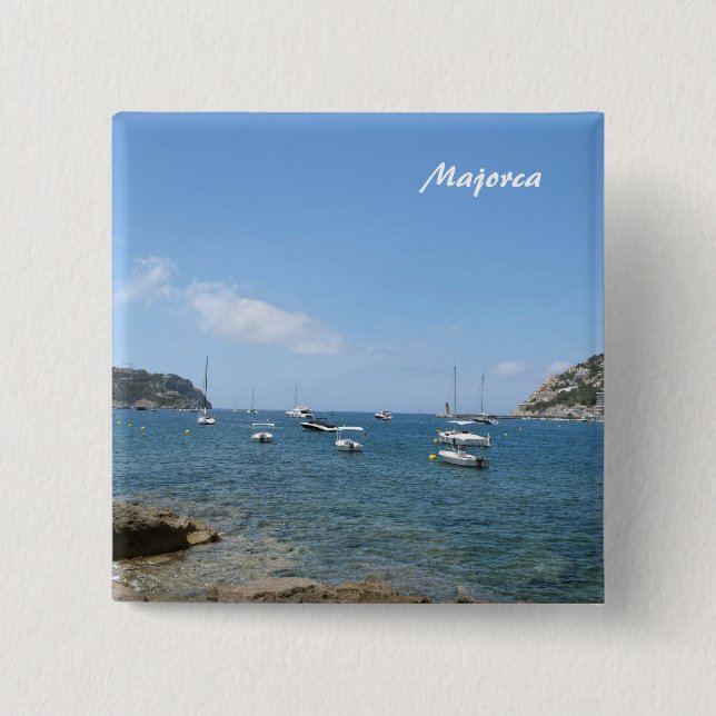 Bóton Quadrado 5.08cm Maiorca (Frente)