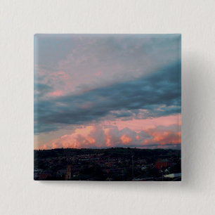 Bóton Quadrado 5.08cm Majestade Sunset no País de Gales