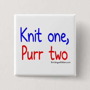 Bóton Quadrado 5.08cm Malha um, Purr dois