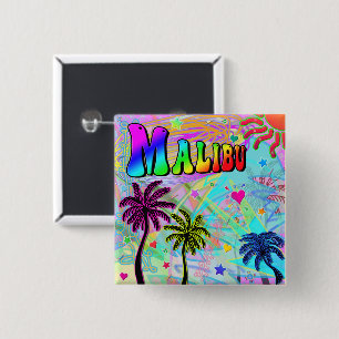 Bóton Quadrado 5.08cm Malibu Vivid Romance