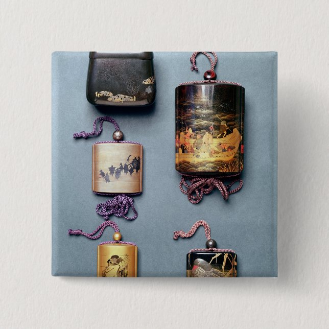 Bóton Quadrado 5.08cm Malote do Inro e de tabaco (Frente)