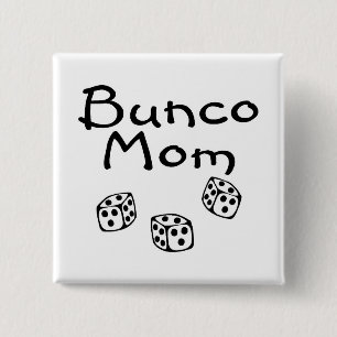 Bóton Quadrado 5.08cm Mamã de Bunco
