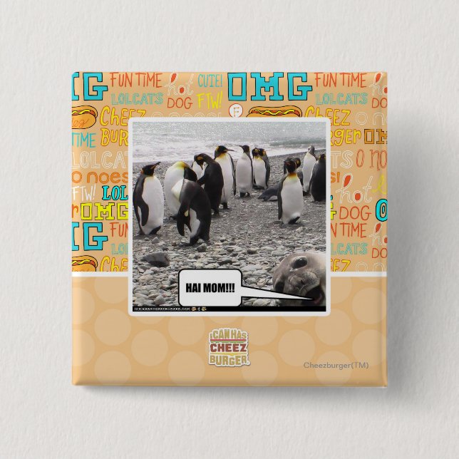 BÓTON QUADRADO 5.08CM MAMÃ DE HAI!!! (Frente)