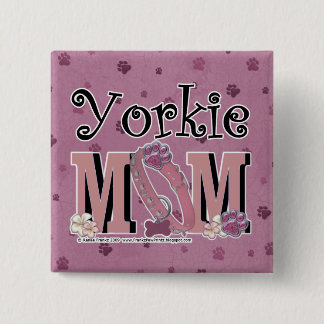 Bóton Quadrado 5.08cm MAMÃ de Yorkie
