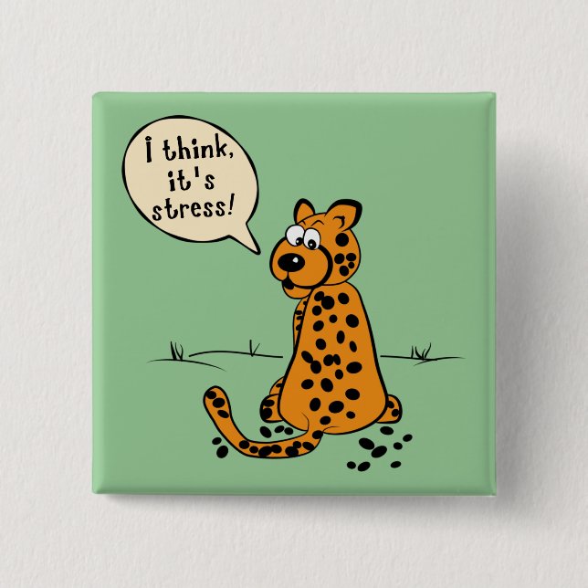 Bóton Quadrado 5.08cm Manchas perdedoras do leopardo - Eu acho que é est (Frente)
