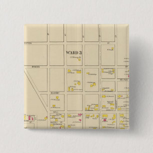Bóton Quadrado 5.08cm Manchester, NH, Ward 24