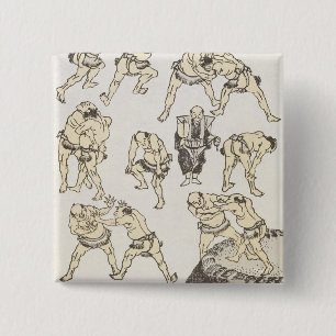 Bóton Quadrado 5.08cm Manga: estudos dos gestos e posturas do wrestle