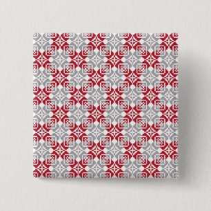 Bóton Quadrado 5.08cm Manhã da Letónia - Padrão geométrico III do SU