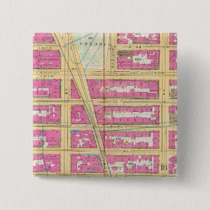 Bóton Quadrado 5.08cm Manhatten, Nova Iorque 12