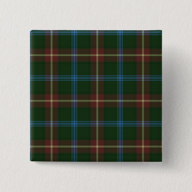 Bóton Quadrado 5.08cm Manitoba tartan (Frente)
