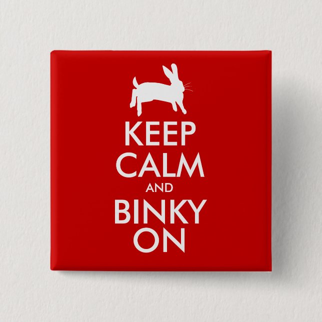 BÓTON QUADRADO 5.08CM MANTENHA A CALMA (Frente)