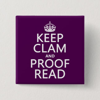 Bóton Quadrado 5.08cm Mantenha a calma e corrija-a (moluscos) (alguma