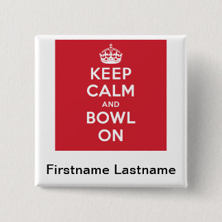 Bóton Quadrado 5.08cm "Mantenha" o botão personalizado calmo