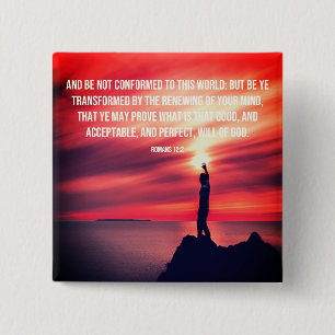 Bóton Quadrado 5.08cm Mantenha ou design seu próprio botão