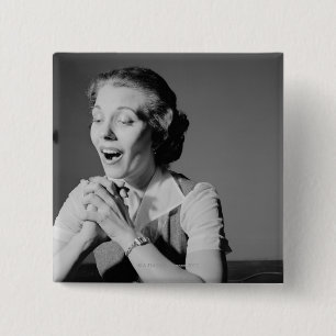 Bóton Quadrado 5.08cm Mãos Clasped