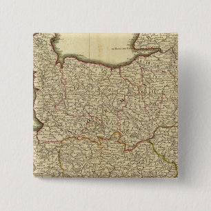 Bóton Quadrado 5.08cm Mapa Antque da França