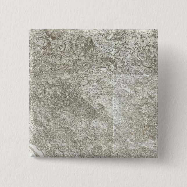 Bóton Quadrado 5.08cm Mapa composto da França 3 (Frente)