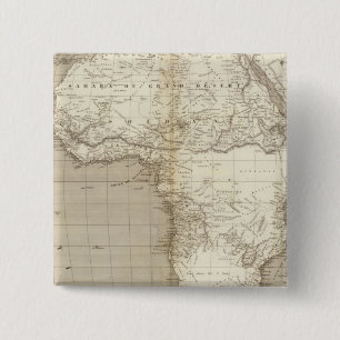 Bóton Quadrado 5.08cm Mapa da África 2
