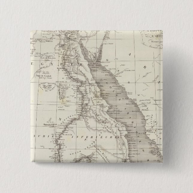 Bóton Quadrado 5.08cm Mapa da África Oriental (Frente)