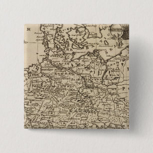 Bóton Quadrado 5.08cm Mapa da Alemanha