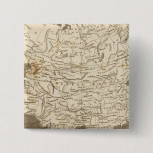 Bóton Quadrado 5.08cm Mapa da Ásia por Arrowsmith