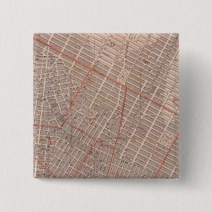 Bóton Quadrado 5.08cm Mapa da Cidade do Atlas