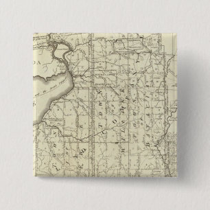 Bóton Quadrado 5.08cm Mapa da compra de Morris para o Geneseo Ocidental