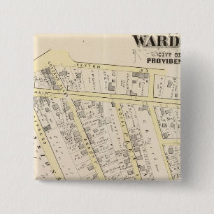 Bóton Quadrado 5.08cm Mapa da Ilha Providence Rhode 2