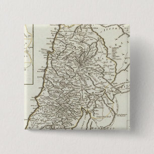 Bóton Quadrado 5.08cm Mapa da Palestina