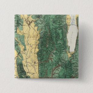 Bóton Quadrado 5.08cm Mapa de Classificação de Terra do Nordeste de Ut
