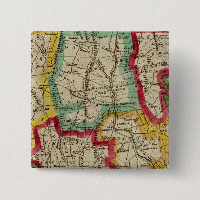 Bóton Quadrado 5.08cm Mapa de Conexões (Frente)