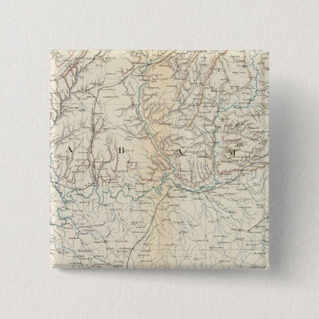 Bóton Quadrado 5.08cm Mapa de genes XIII (Frente)