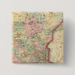 Bóton Quadrado 5.08cm Mapa de Minnesota por Mitchell