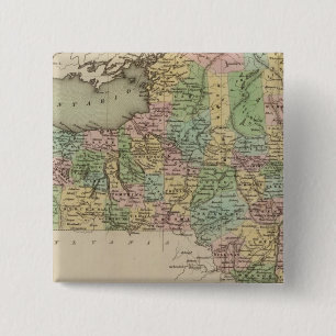 Bóton Quadrado 5.08cm Mapa de Nova York