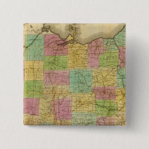 Bóton Quadrado 5.08cm Mapa de Ohio 2