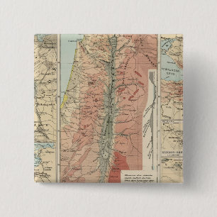 Bóton Quadrado 5.08cm Mapa do Atlas Tieflander