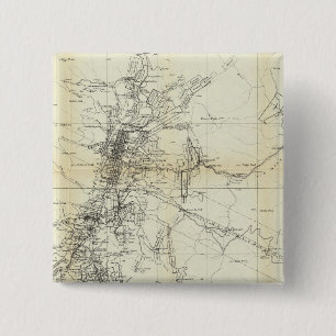 Bóton Quadrado 5.08cm Mapa do Distrito de Washoe