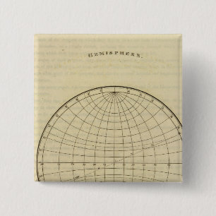 Bóton Quadrado 5.08cm Mapa do hemisfério