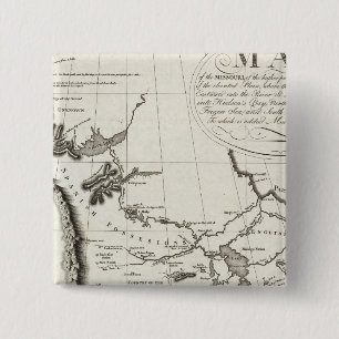 Bóton Quadrado 5.08cm Mapa do Missouri