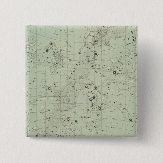 Bóton Quadrado 5.08cm Mapa em estrela (Frente)