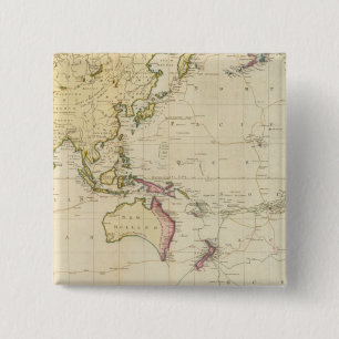 Bóton Quadrado 5.08cm Mapa histórico do gráfico geral