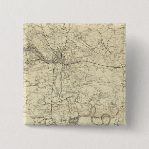 Bóton Quadrado 5.08cm Mapa Militar dos Estados Unidos