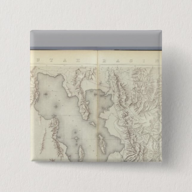 Bóton Quadrado 5.08cm Mapas topográficos compostos IV (Frente)