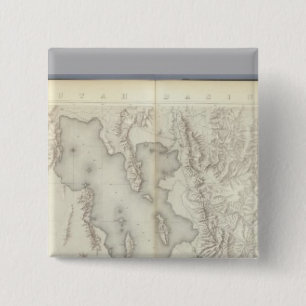 Bóton Quadrado 5.08cm Mapas topográficos compostos IV