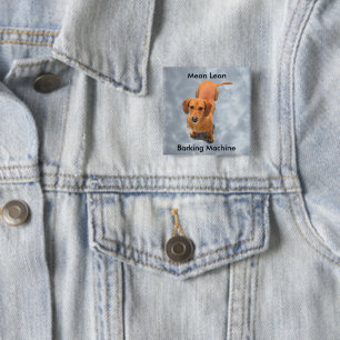 Bóton Quadrado 5.08cm Máquina de Barcos Castanhos-De-Barco