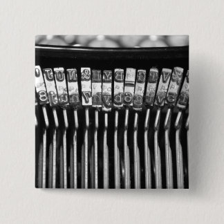Bóton Quadrado 5.08cm máquina de escrever