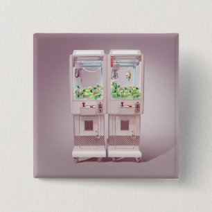 Bóton Quadrado 5.08cm Máquina de velas